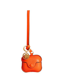 Étui d'Airpods Alphabet en cuir - Radiant Orange