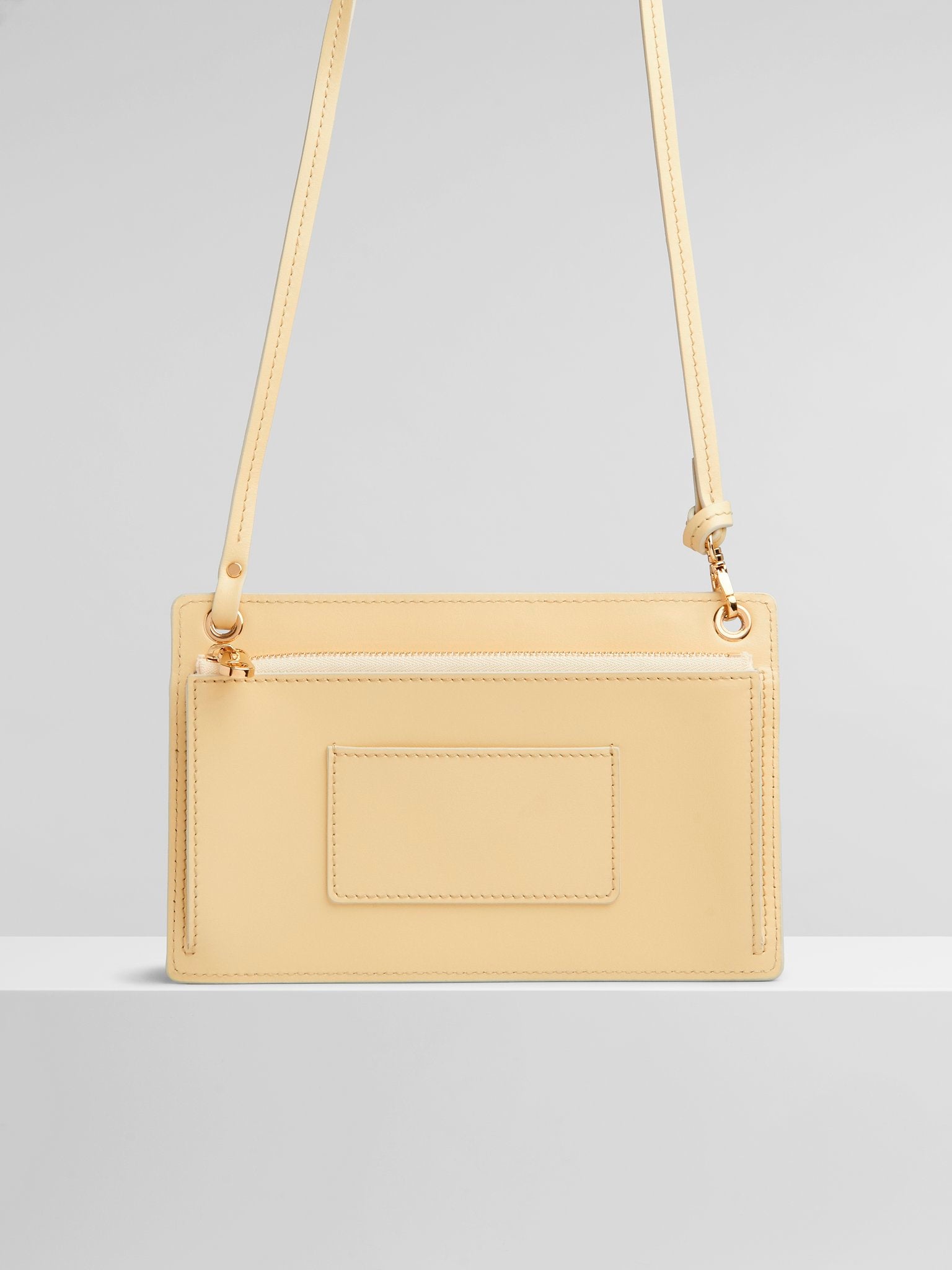 Pochette Lunettes & Téléphone Harrison en cuir - Softy Yellow