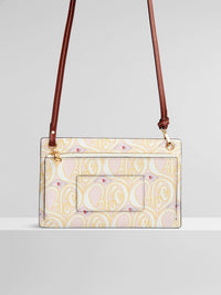 Pochette Lunettes & Téléphone Harrison en cuir - Pink & Yellow