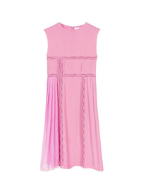 Robe sans manches brodée en dentelle - Velvety Pink