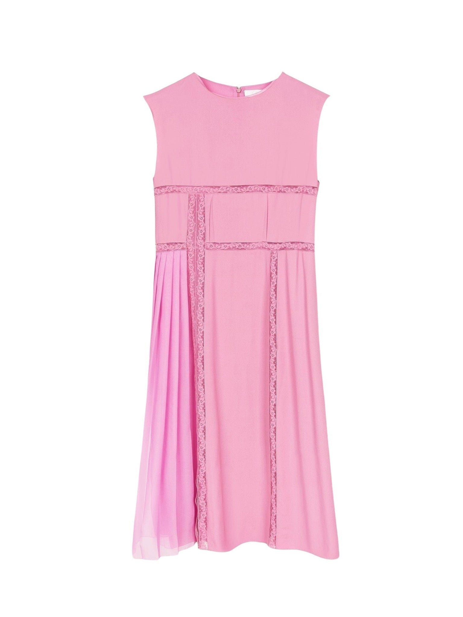 Robe sans manches brodée en dentelle - Velvety Pink