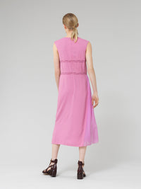 Robe sans manches brodée en dentelle - Velvety Pink