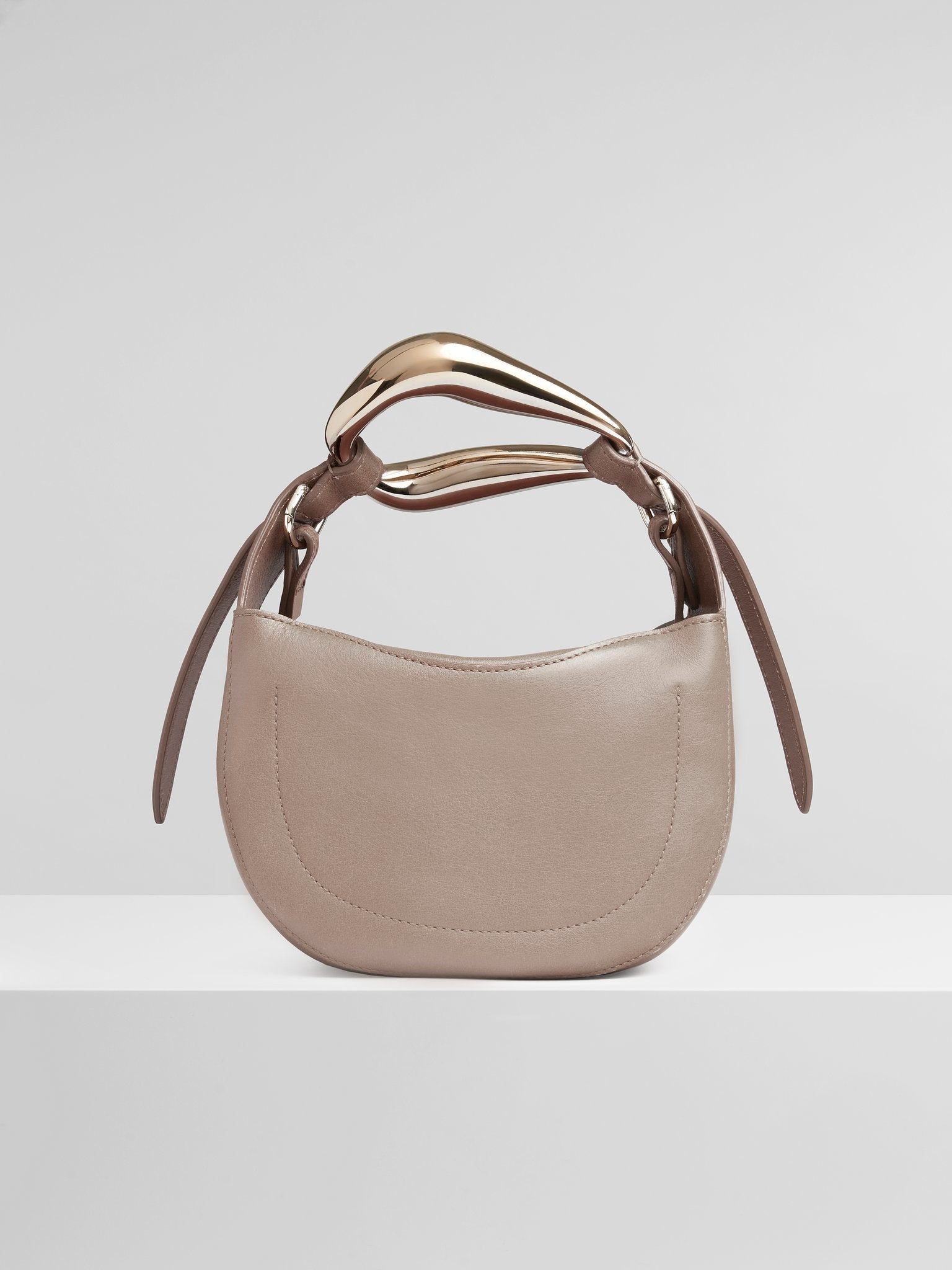 Petit sac Kiss en cuir - Motty Grey