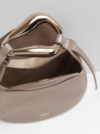 Petit sac Kiss en cuir - Motty Grey