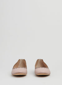 Ballerines Lauren en cuir laser - Thé Rose