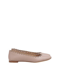 Ballerines Lauren en cuir laser - Thé Rose