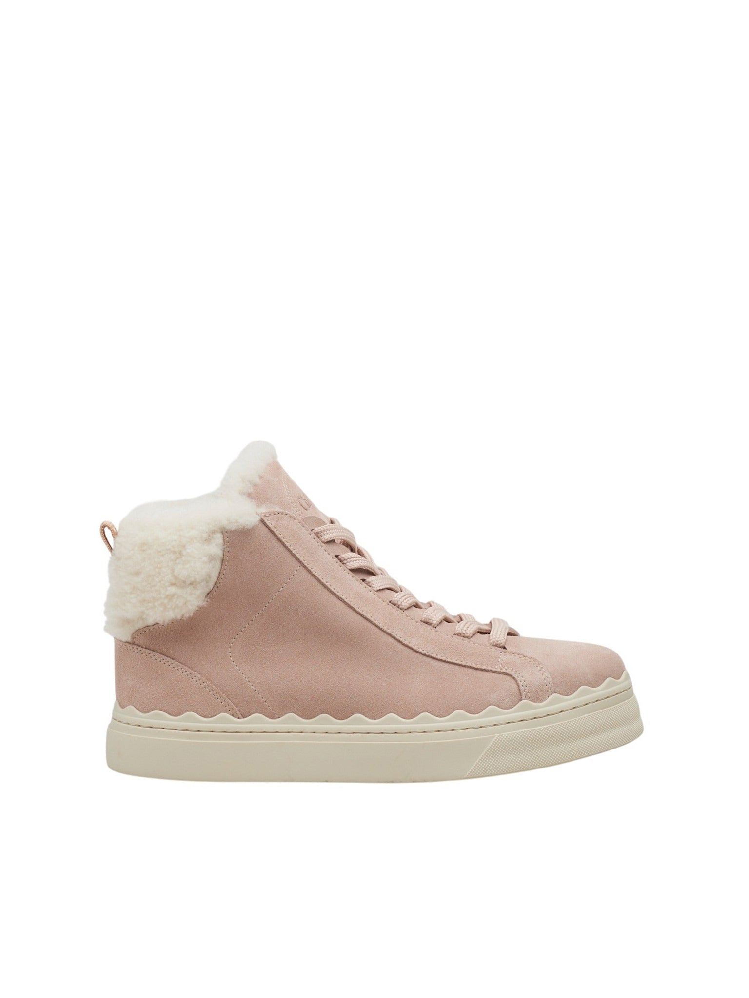 Baskets mi-hautes Lauren en cuir suédé - Rose Érable