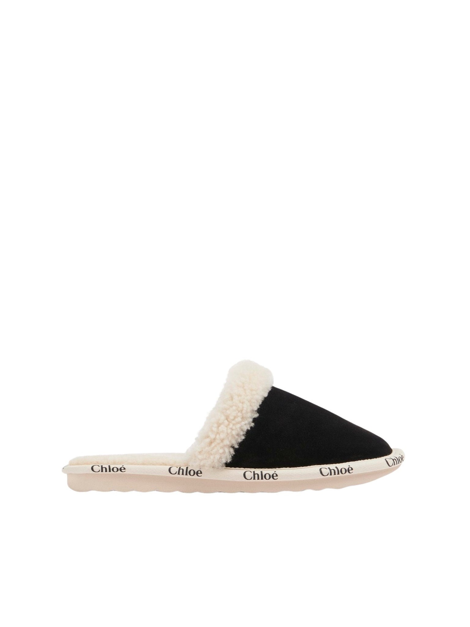 Mules Woody en cuir - Black & White