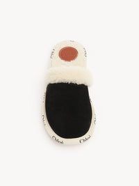 Mules Woody en cuir - Black & White
