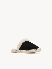 Mules Woody en cuir - Black & White