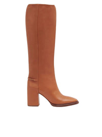 Bottes à talons Edith en cuir - Luminous Ochre