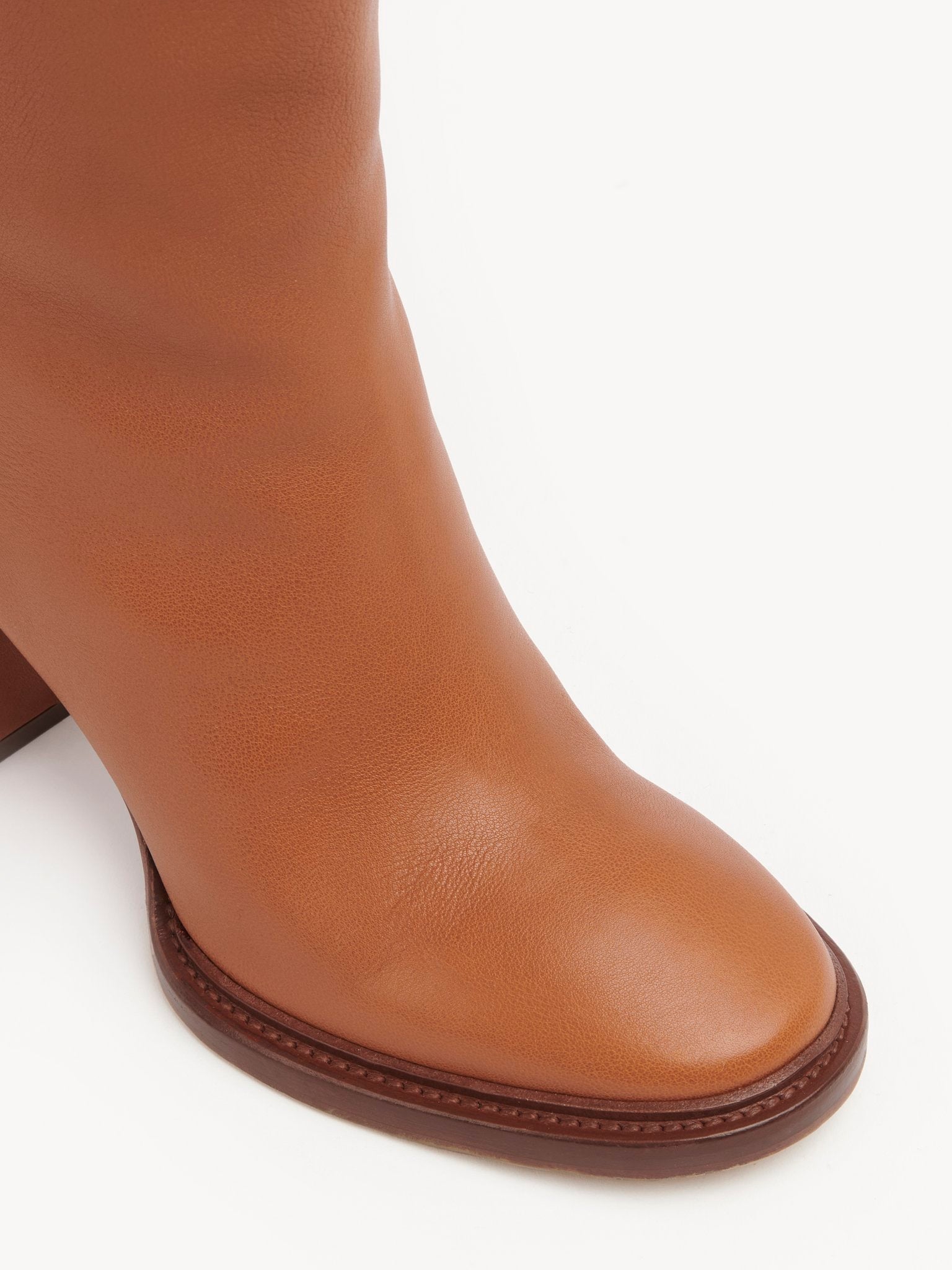 Bottes à talons Edith en cuir - Luminous Ochre