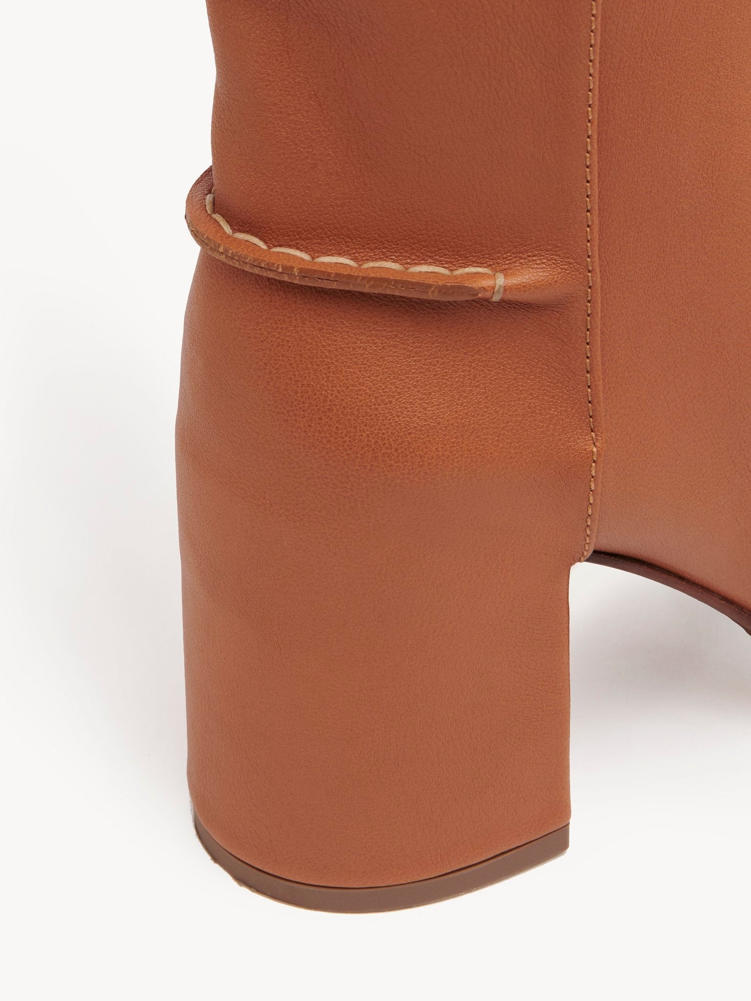 Bottes à talons Edith en cuir - Luminous Ochre