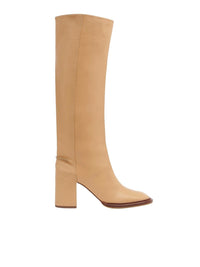 Bottes à talons Edith en cuir - Soft Tan