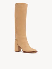 Bottes à talons Edith en cuir - Soft Tan