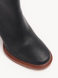 Bottines Edith à talons en cuir - Black