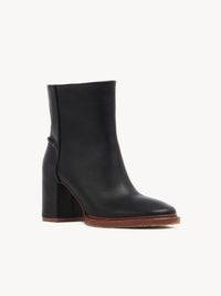 Bottines Edith à talons en cuir - Black