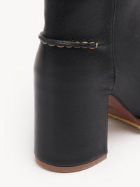 Bottines Edith à talons en cuir - Black