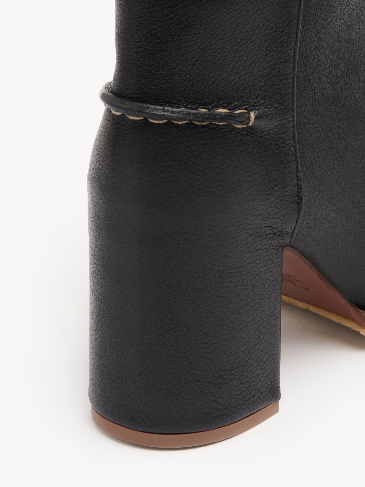 Bottines Edith à talons en cuir - Black