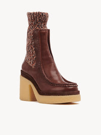 Bottines Jamie hautes en cuir - Tannish Brown