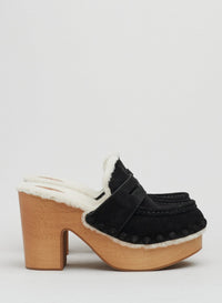 Sabots Joy High en cuir - Black