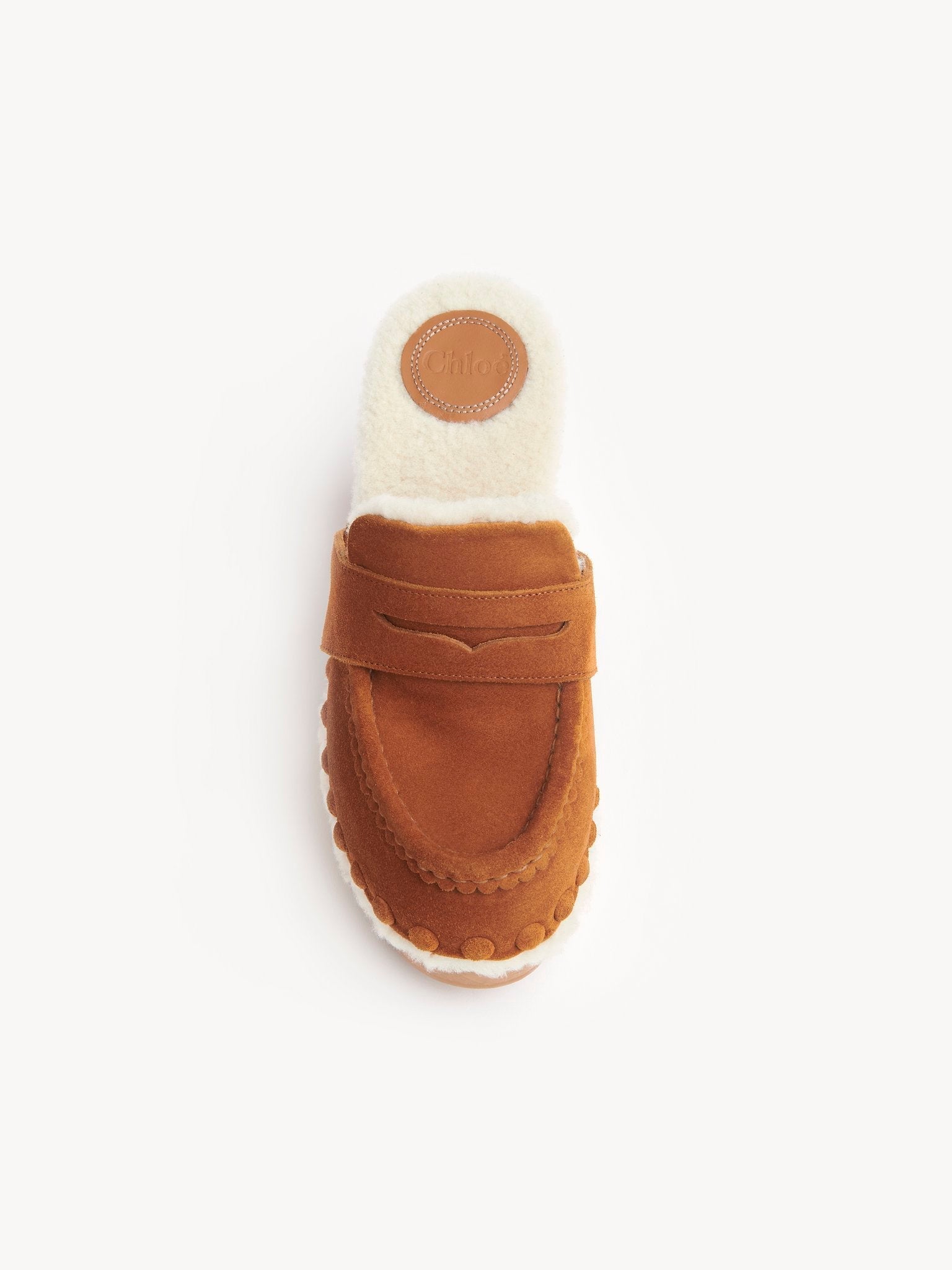 Sabots Joy High en cuir - Caramelo