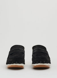 Sabots ouvert Joy en cuir - Black