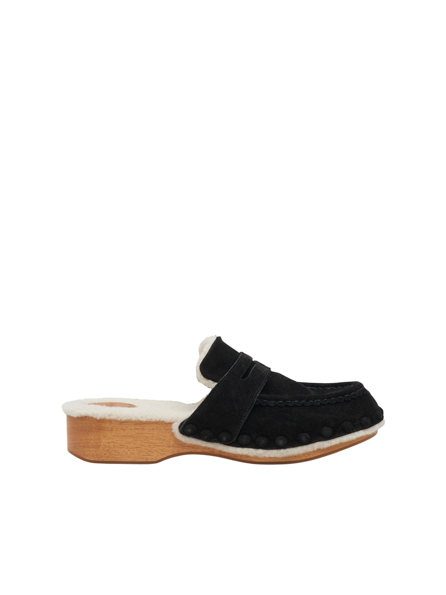 Sabots ouvert Joy en cuir - Black