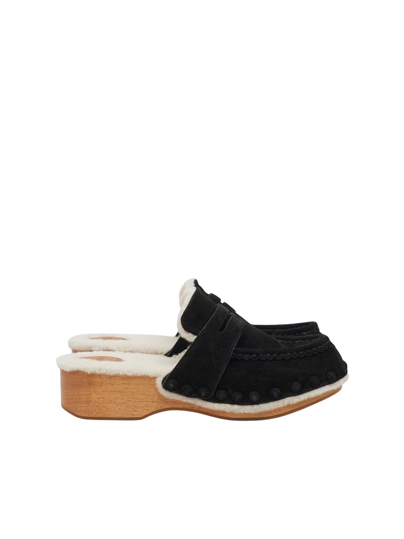 Sabots ouvert Joy en cuir - Black