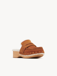 Sabots ouvert Joy en cuir - Caramelo
