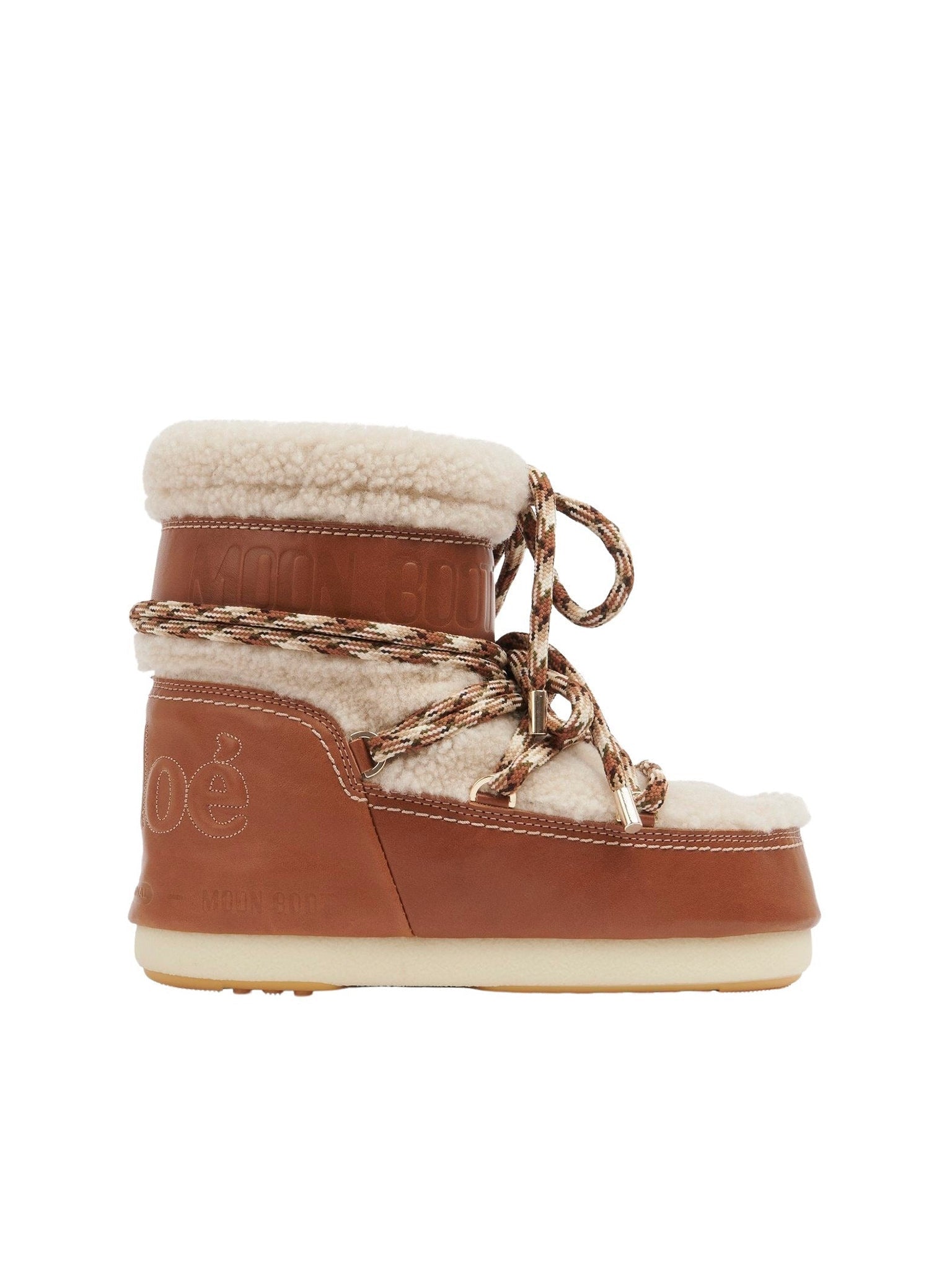 Boots Chloé x Moon Boot en cuir - Luminous Light