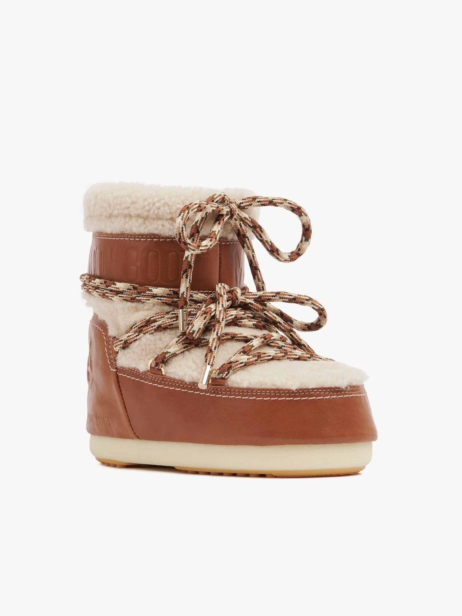 Boots Chloé x Moon Boot en cuir - Luminous Light