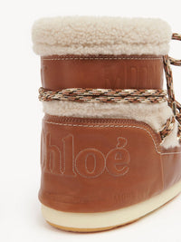 Boots Chloé x Moon Boot en cuir - Luminous Light