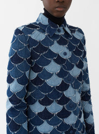 Surchemise à écailles en jean - Denim Blue