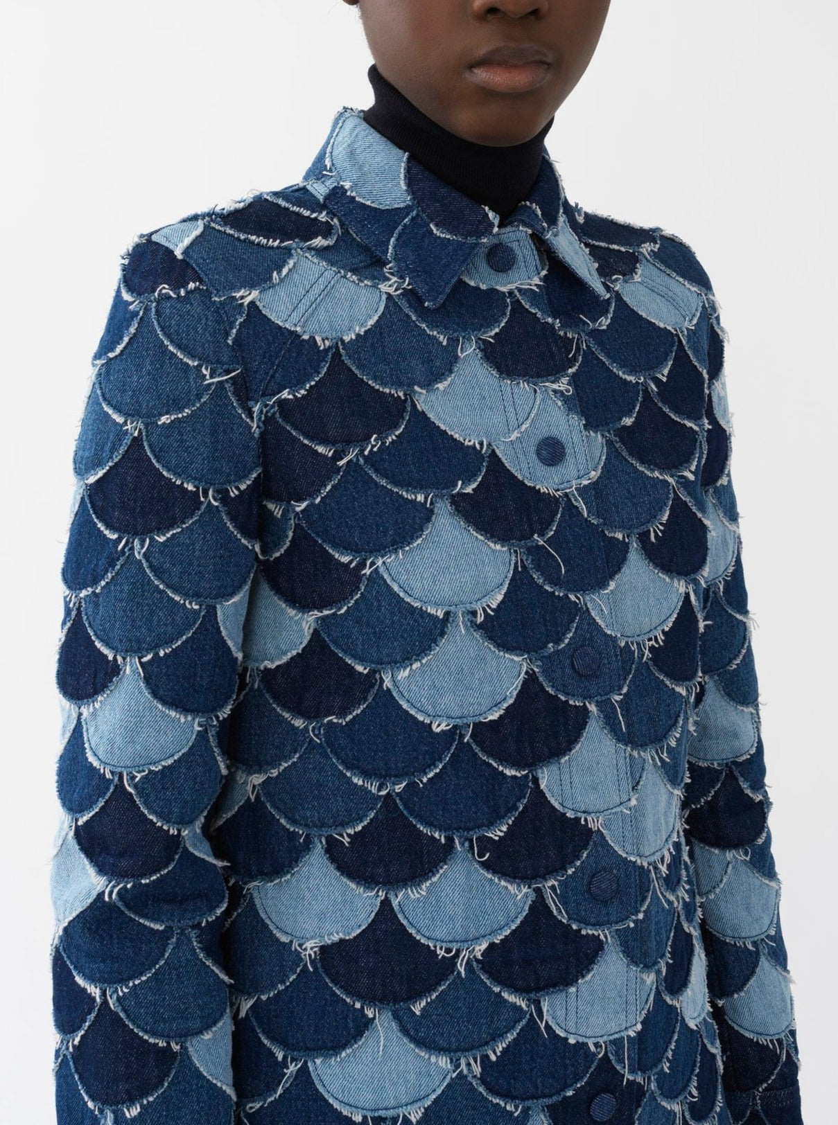 Surchemise à écailles en jean - Denim Blue
