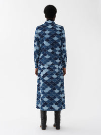 Surchemise à écailles en jean - Denim Blue
