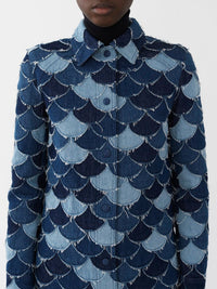 Surchemise à écailles en jean - Denim Blue