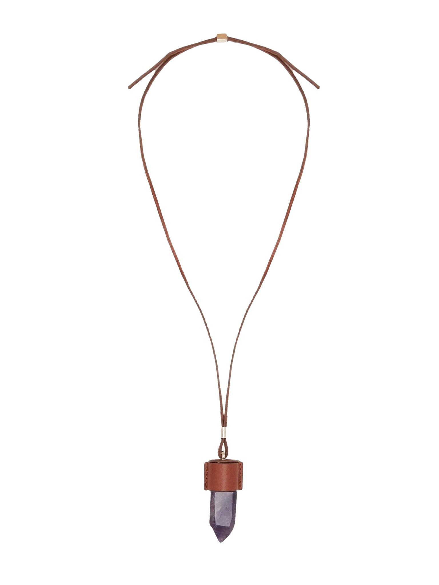Collier Jemma en laiton et pierre semi préçieuse - Bark Brown