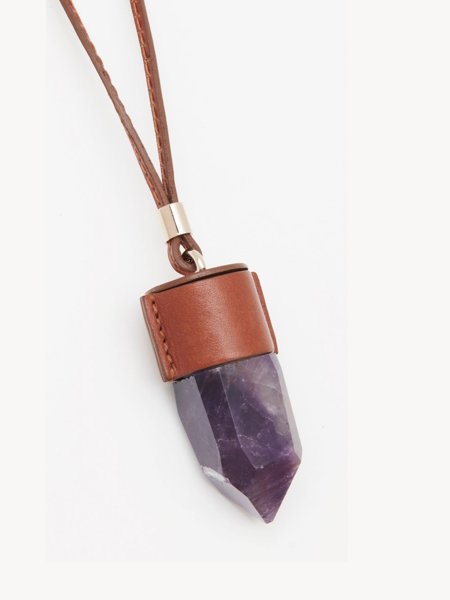 Collier Jemma en laiton et pierre semi préçieuse - Bark Brown