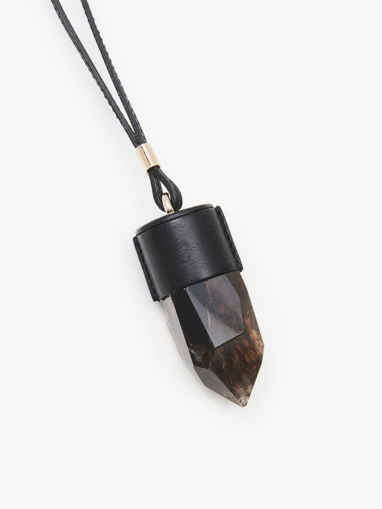 Collier Jemma en laiton et pierre semi préçieuse - Black & Brown