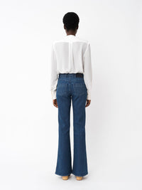 Blouse à col rond en soie - Iconic Milk
