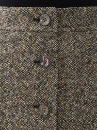 Mini jupe tweed trapèze en laine vierge - Mainly Brown