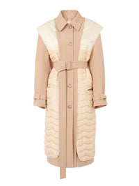 Trench avec gilet détachable en laine - Pearl Beige