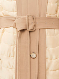 Trench avec gilet détachable en laine - Pearl Beige