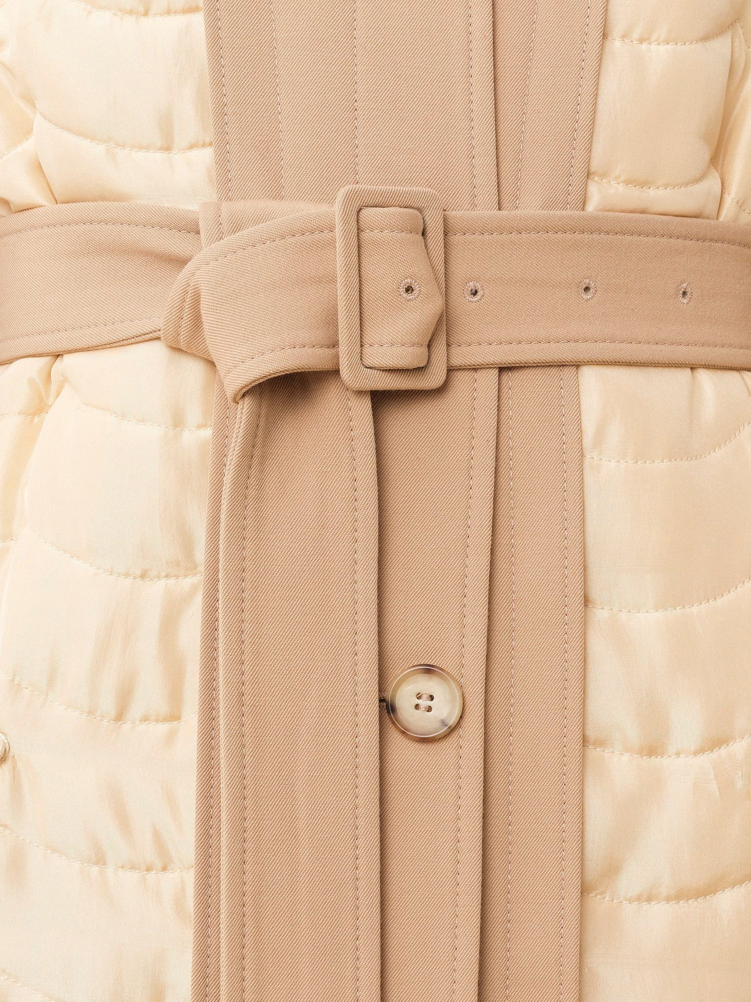 Trench avec gilet détachable en laine - Pearl Beige