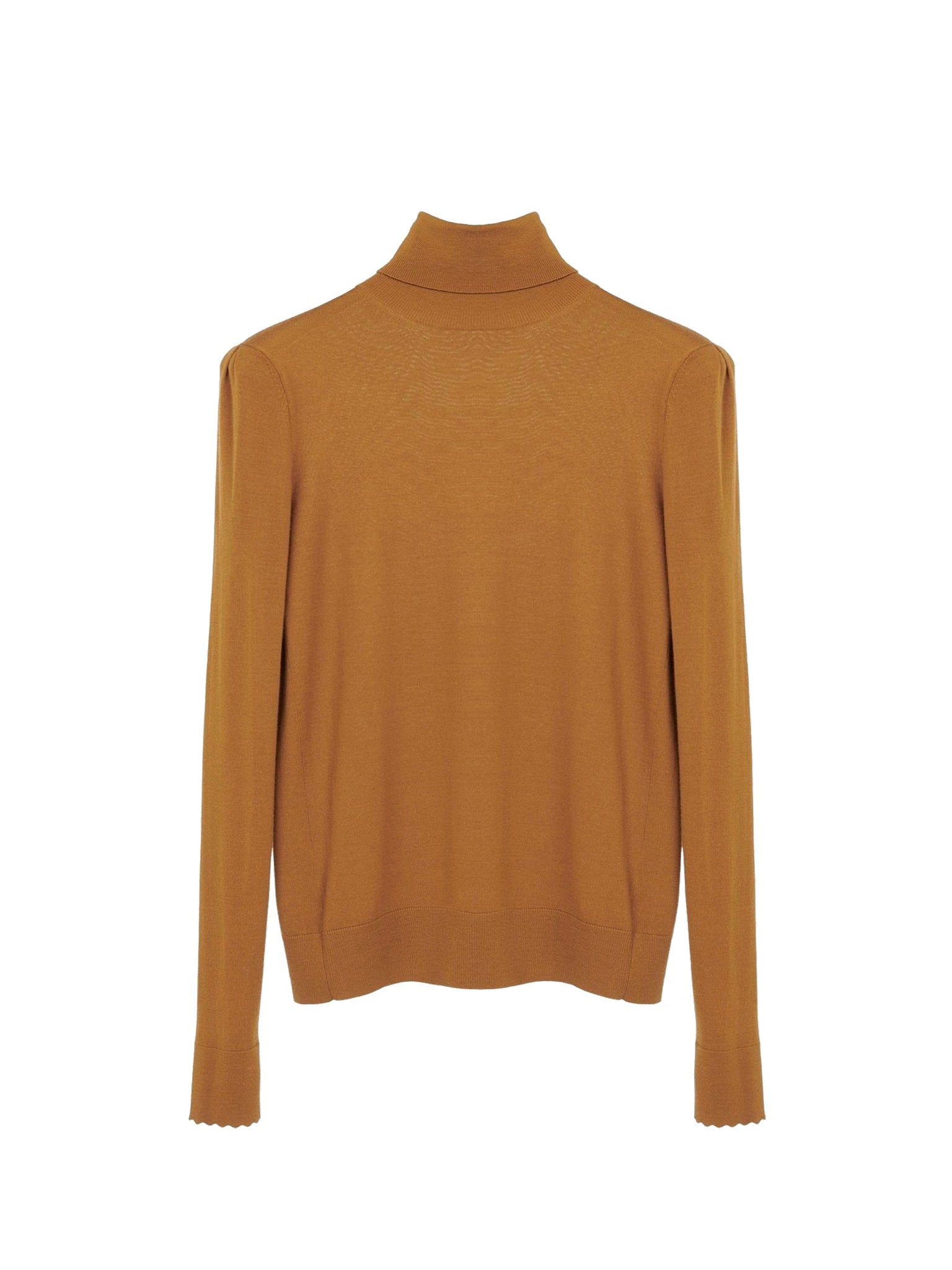 Pull à col roulé en laine - Dusty Camel