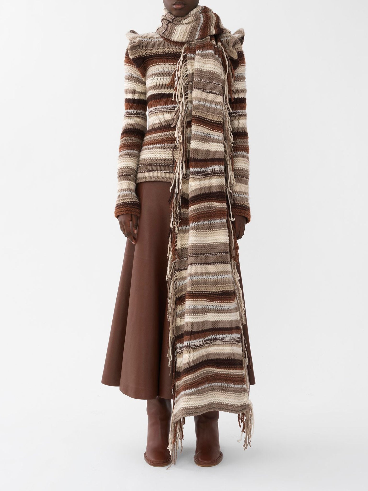 Pull ajusté en cachemire - Multicolor Grey