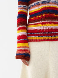 Pull ajusté en cachemire - Multicolor Red