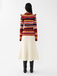 Pull ajusté en cachemire - Multicolor Red