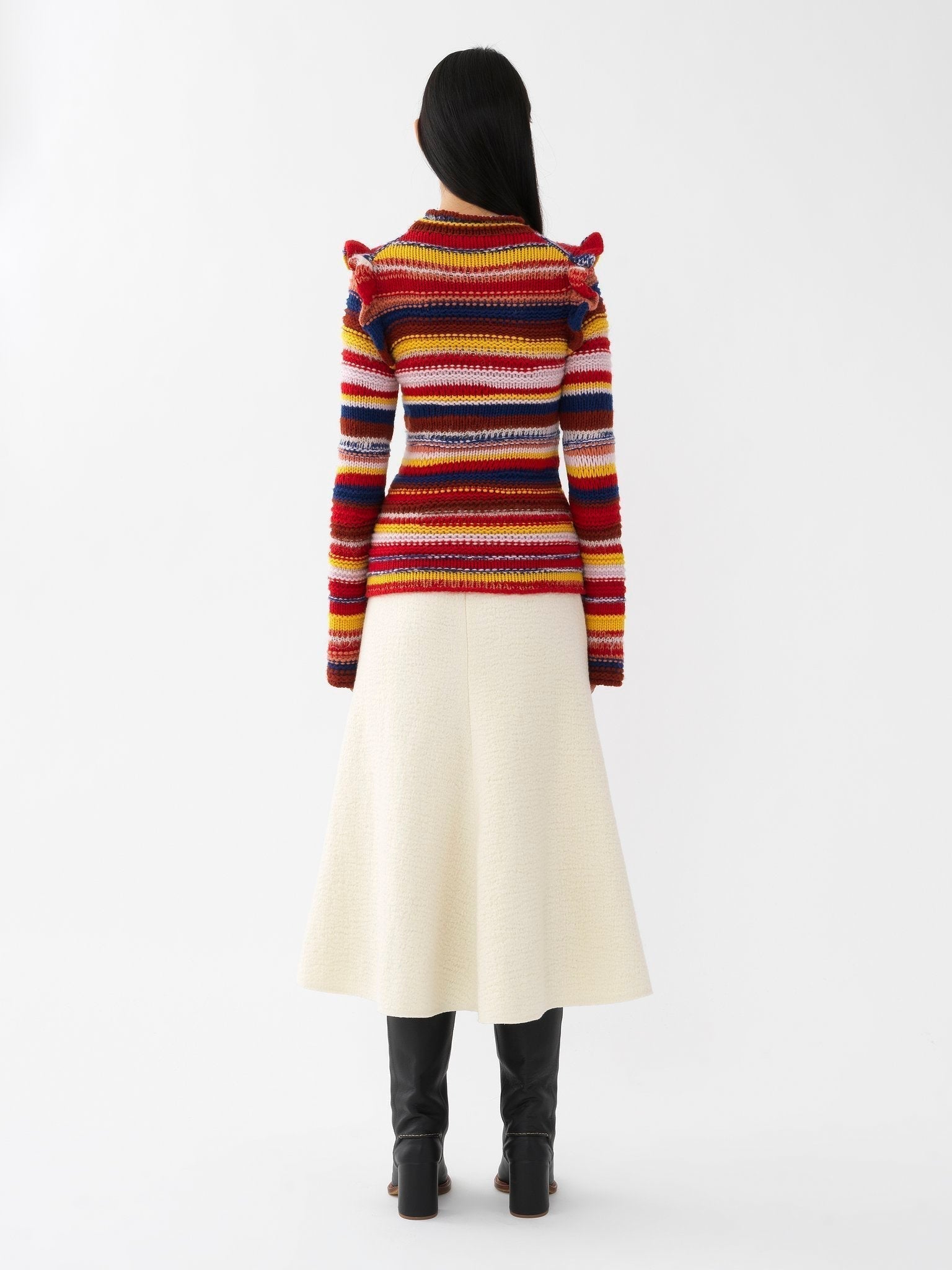 Pull ajusté en cachemire - Multicolor Red